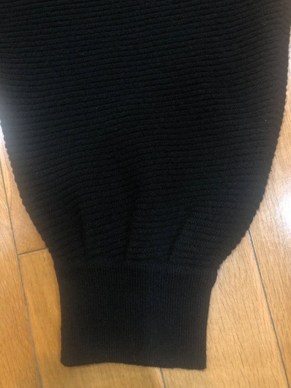 Kinross 100% Cashmere Black Puff Short Sleeve Crew Neck Knit Sweater Size M - Picture 6 of 9
